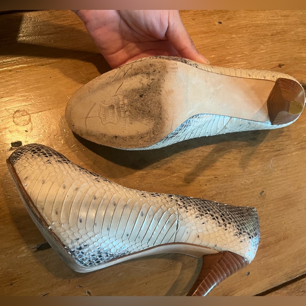 Stuart Weitzman Snakeskin Platform Pump - image 4